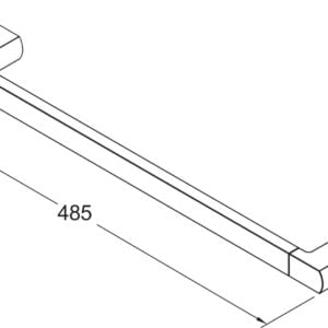 Square Håndklædestang Krom 45 cm.