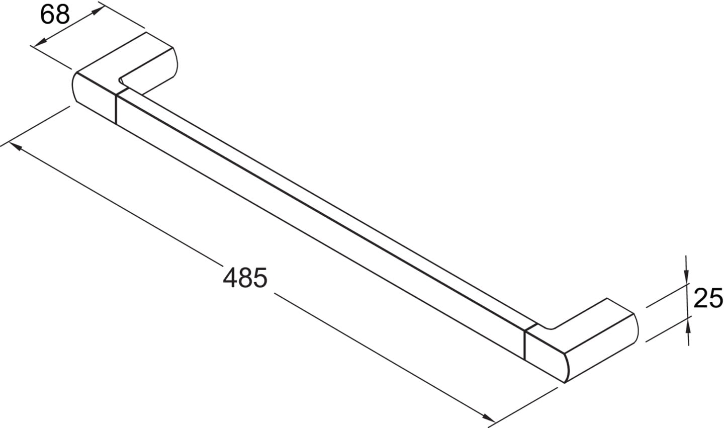 Square Toiletpapirholder Børstet messing 52