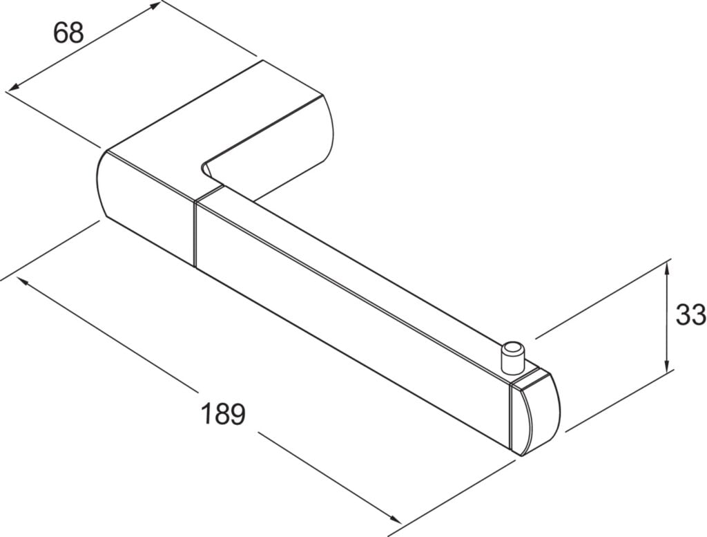 Square Toiletpapirholder Børstet messing 51