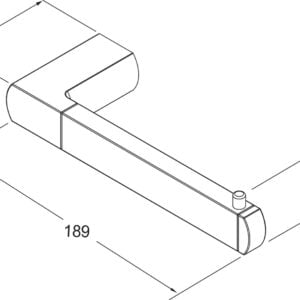 Square Toiletpapirholder Krom