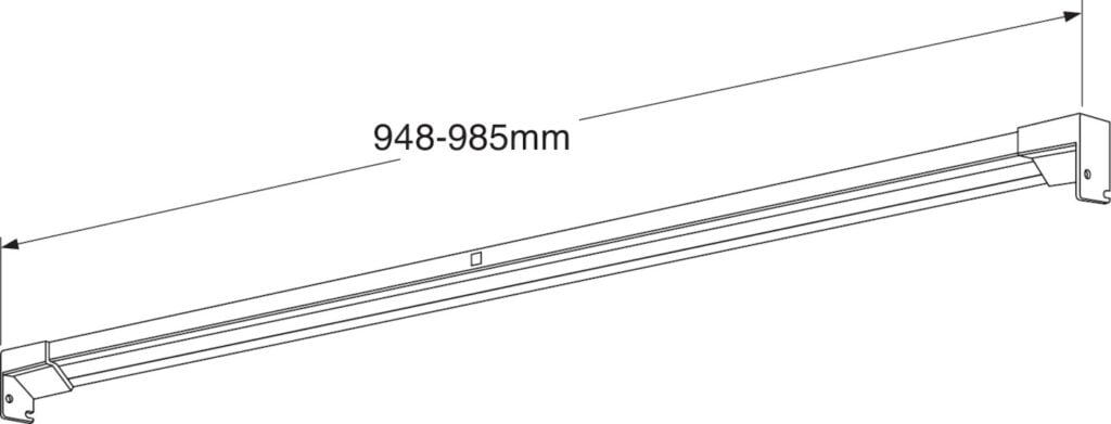 Belysningsarmatur, skuffe Graphic vaskeskab 100 cm 53