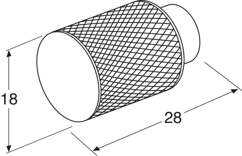 Knop K9 Sort 16mm 49